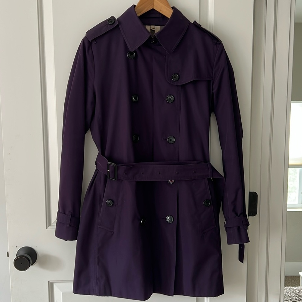 Burberry Dark Purple Trench Coat